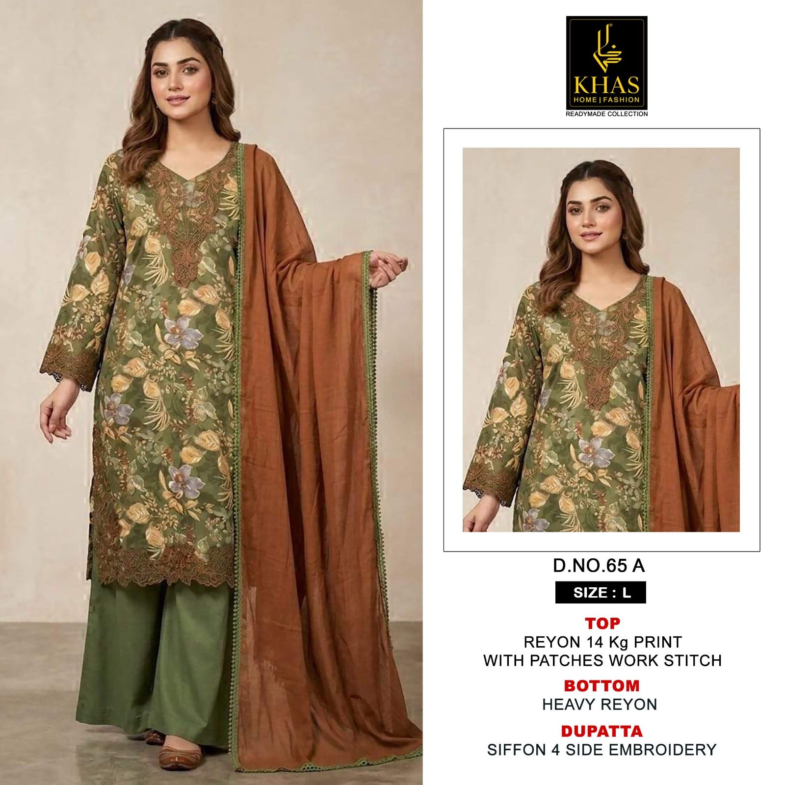 Design 65 Khas Rayon Readymade Plazzo Style Suits Wholesaler India