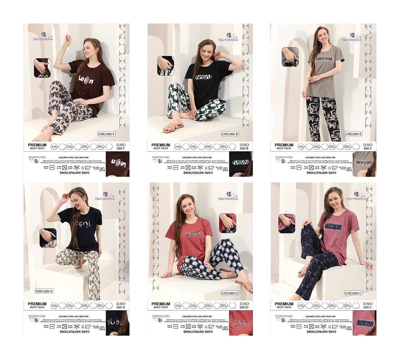 Design 660 Kavyansika Hosiery Pyjama Night Suits Wholesaler Ahmedabad ...