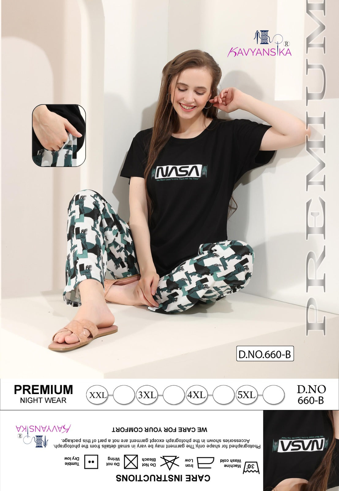 Design 660 Kavyansika Hosiery Pyjama Night Suits Wholesaler Ahmedabad