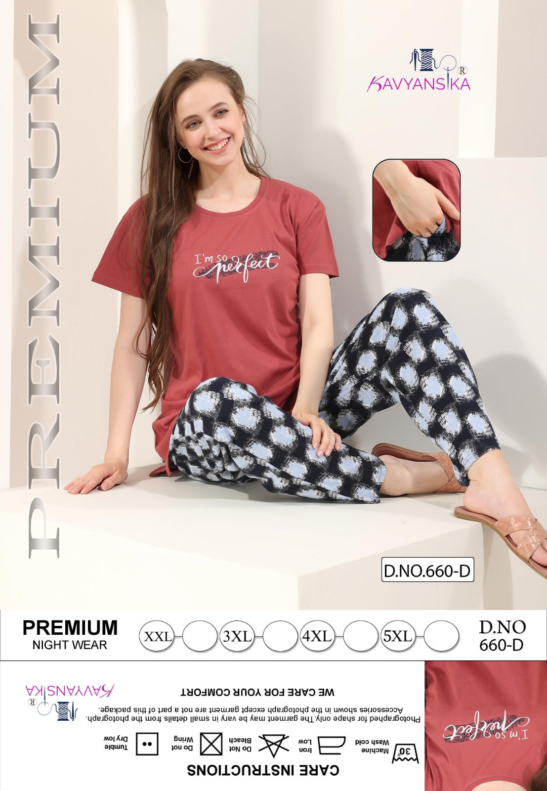 Design 660 Kavyansika Hosiery Pyjama Night Suits Wholesaler Ahmedabad