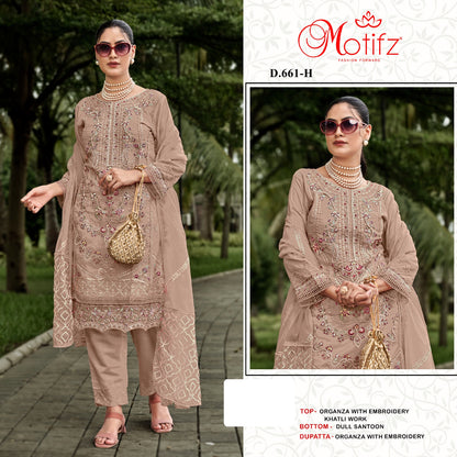 Design 661 Efgh Motifz Organza Pakistani Salwar Suits Wholesale Price