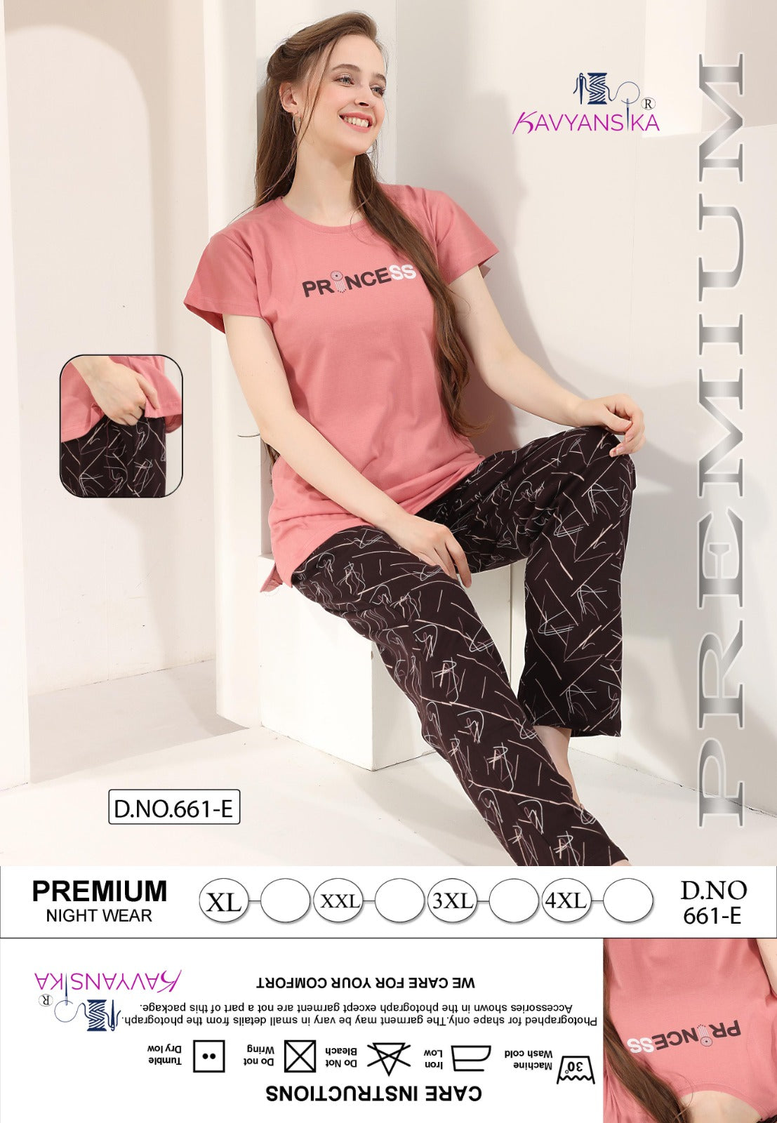 Design 661 Kavyansika Hosiery Pyjama Night Suits Exporter Gujarat