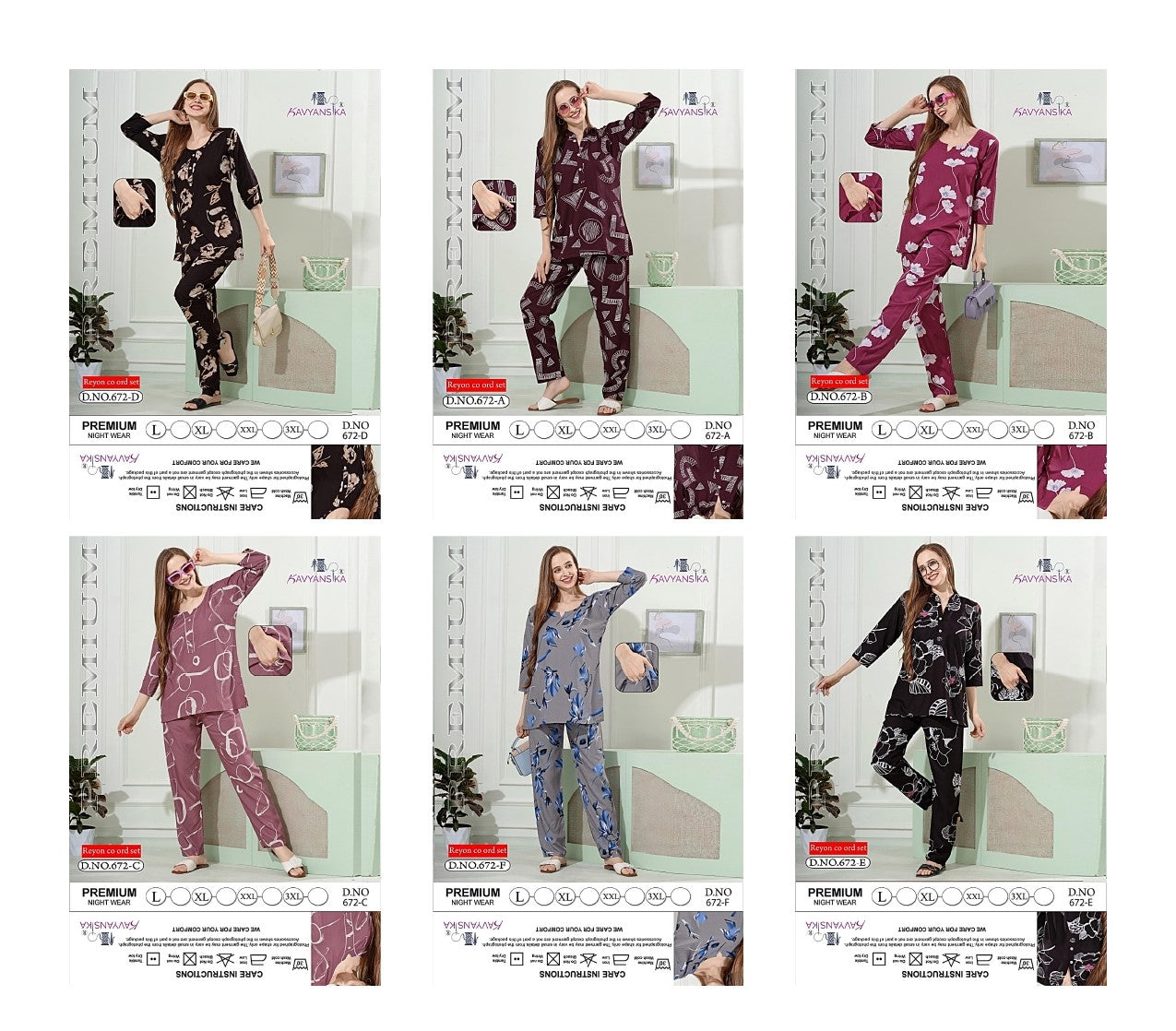 Design 672 Kavyansika Reyon Co Ord Set Wholesaler Ahmedabad