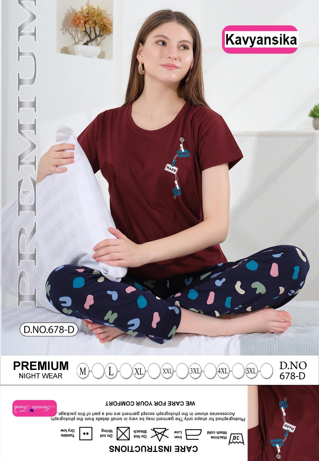 Design 678 Kavyansika Hosiery Pyjama Night Suits Manufacturer