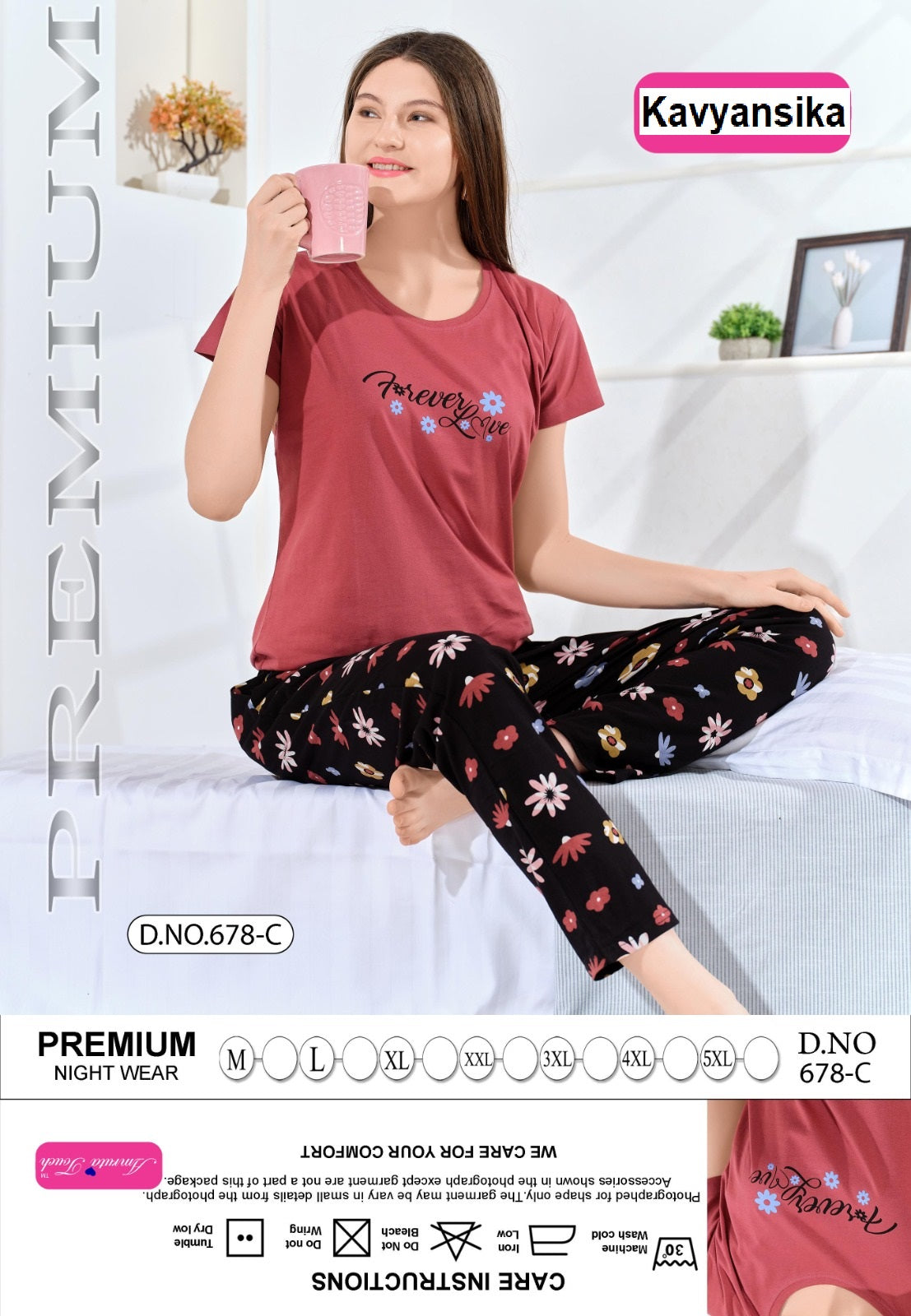 Design 678 Kavyansika Hosiery Pyjama Night Suits Manufacturer