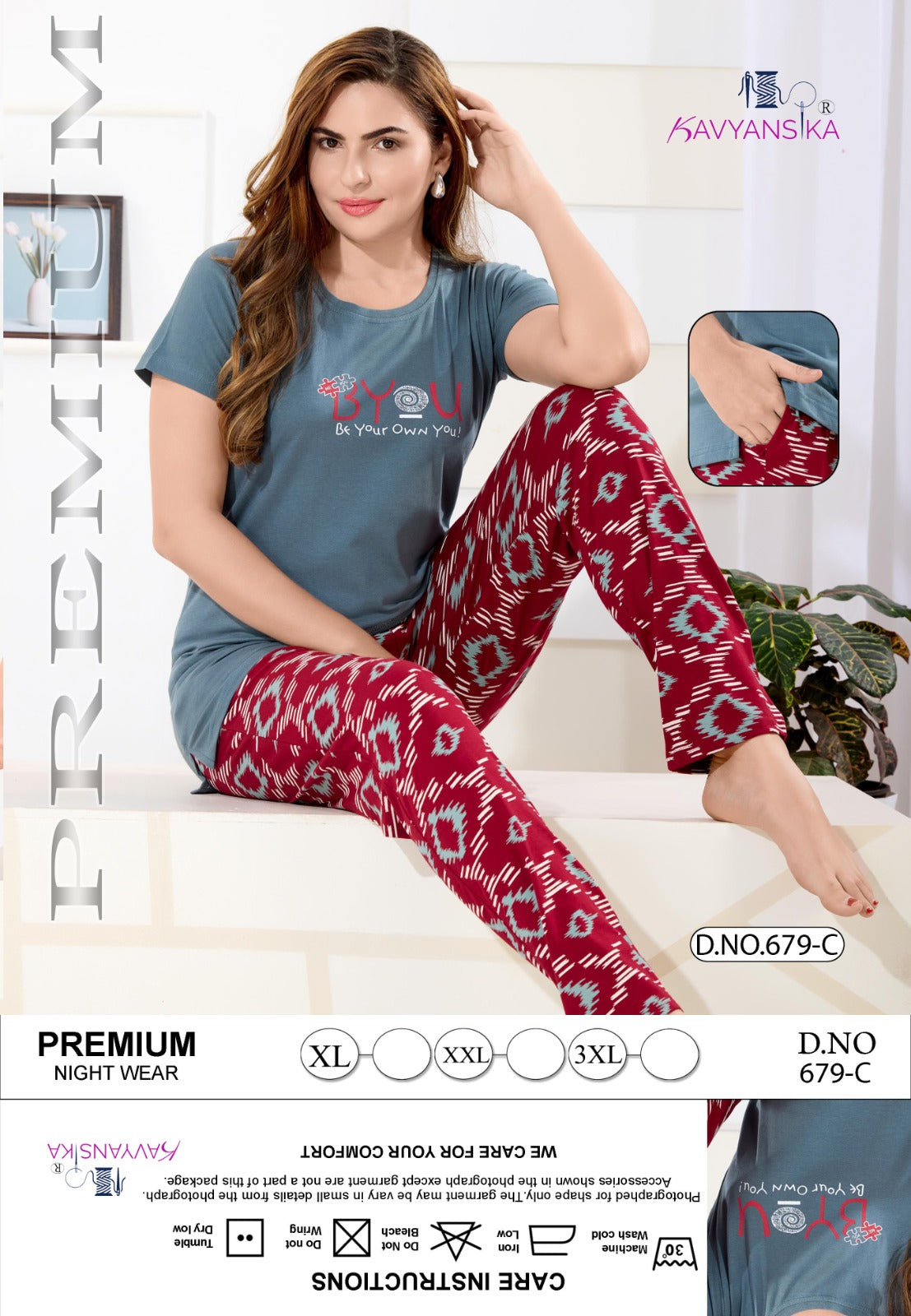 Design 679 Kavyansika Hosiery Cotton Pyjama Night Suits Manufacturer Ahmedabad