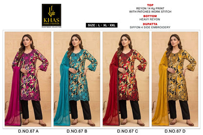 Design 67 Khas Reyon Readymade Pant Style Suits Manufacturer India