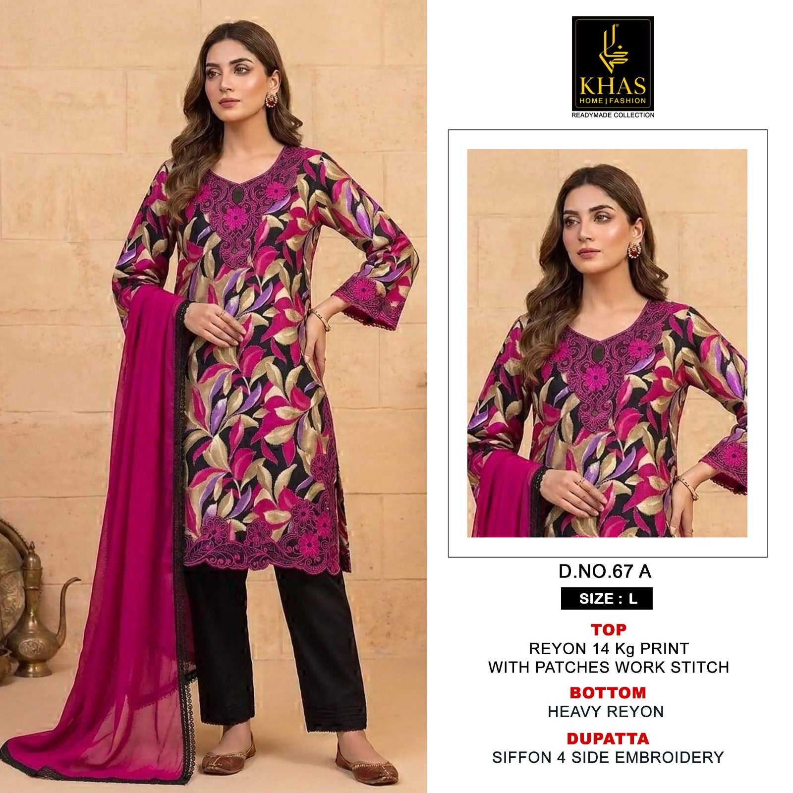Design 67 Khas Reyon Readymade Pant Style Suits Manufacturer India