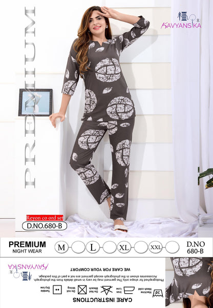 Design 680 Kavyansika Reyon Co Ord Set Manufacturer Gujarat