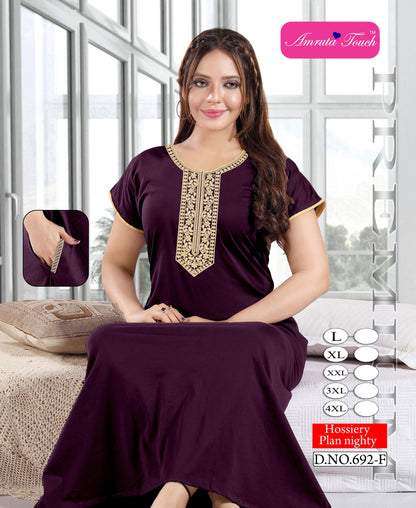 Design 692 Kavyansika Hosiery Night Gowns Wholesaler Ahmedabad