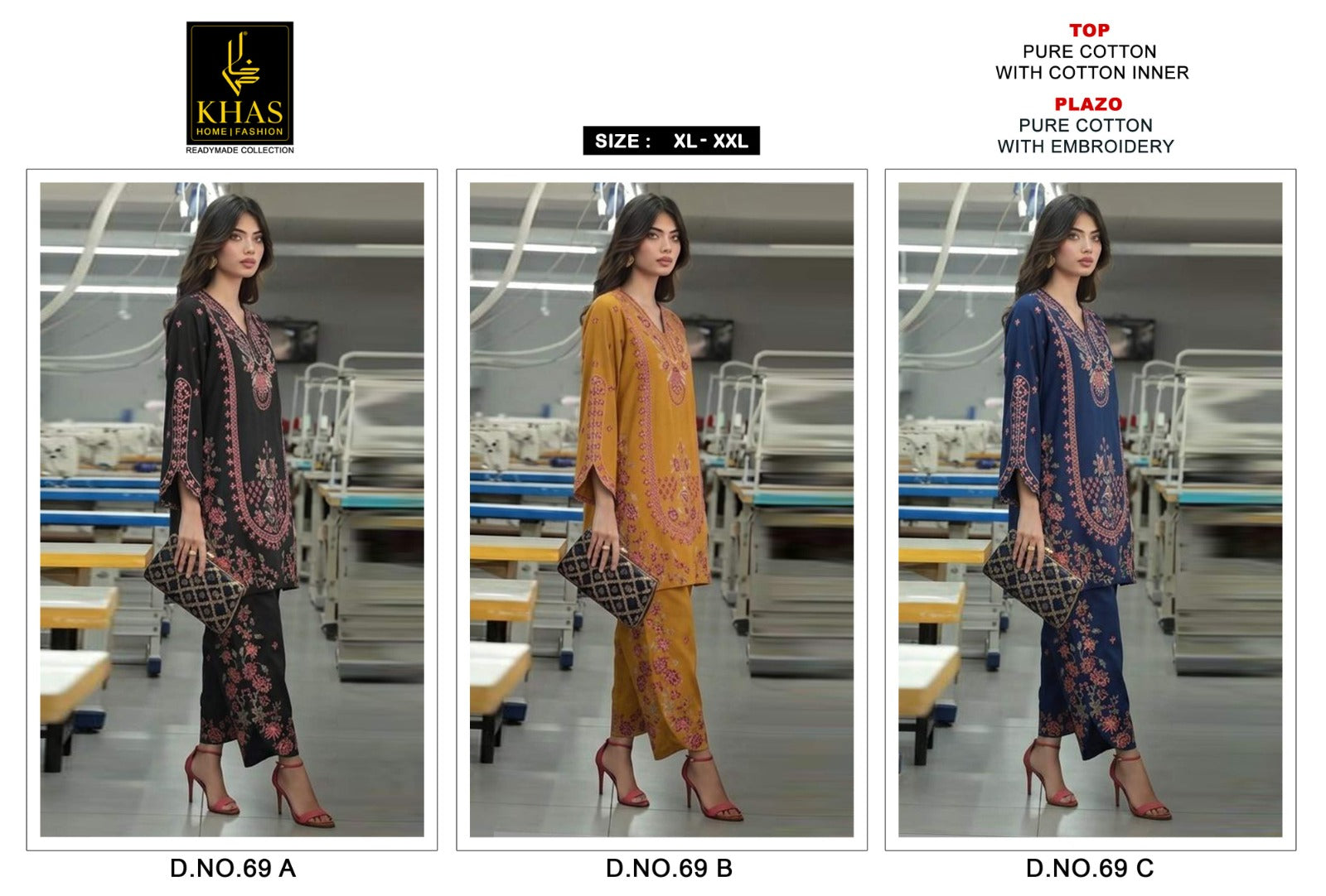 Design 69 Pakistani Khas Pure Cotton Co Ord Set Exporter
