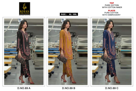 Design 69 Pakistani Khas Pure Cotton Co Ord Set Exporter