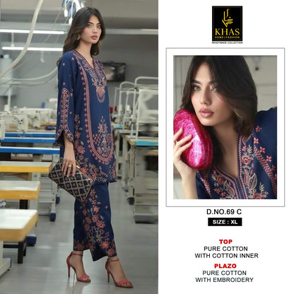 Design 69 Pakistani Khas Pure Cotton Co Ord Set Exporter