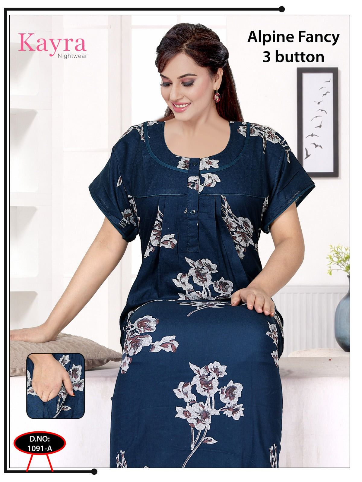 Design 6 Alpine Kayra Adit Night Gowns Manufacturer Gujarat
