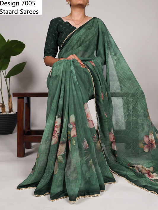 Design 7005 Staard Georgette Sarees Manufacturer Ahmedabad
