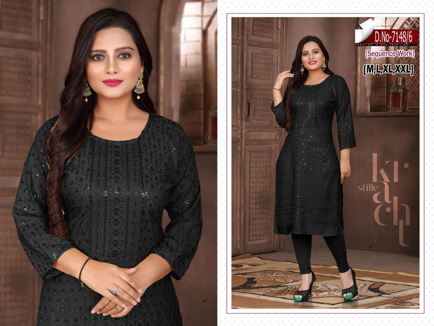 Design 7148 Ayg Knee Length Kurtis Supplier Ahmedabad
