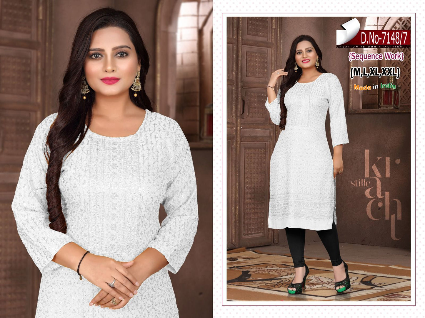 Design 7148 Ayg Knee Length Kurtis Supplier Ahmedabad