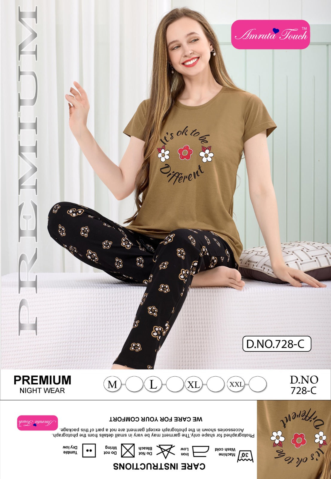 Design 728 Kavyansika Hosiery Cotton Pyjama Night Suits Wholesaler Ahmedabad