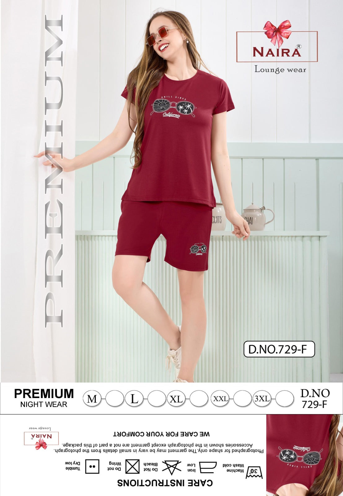 Design 729 Kavyansika Tencil Shorts Night Suits Wholesaler India