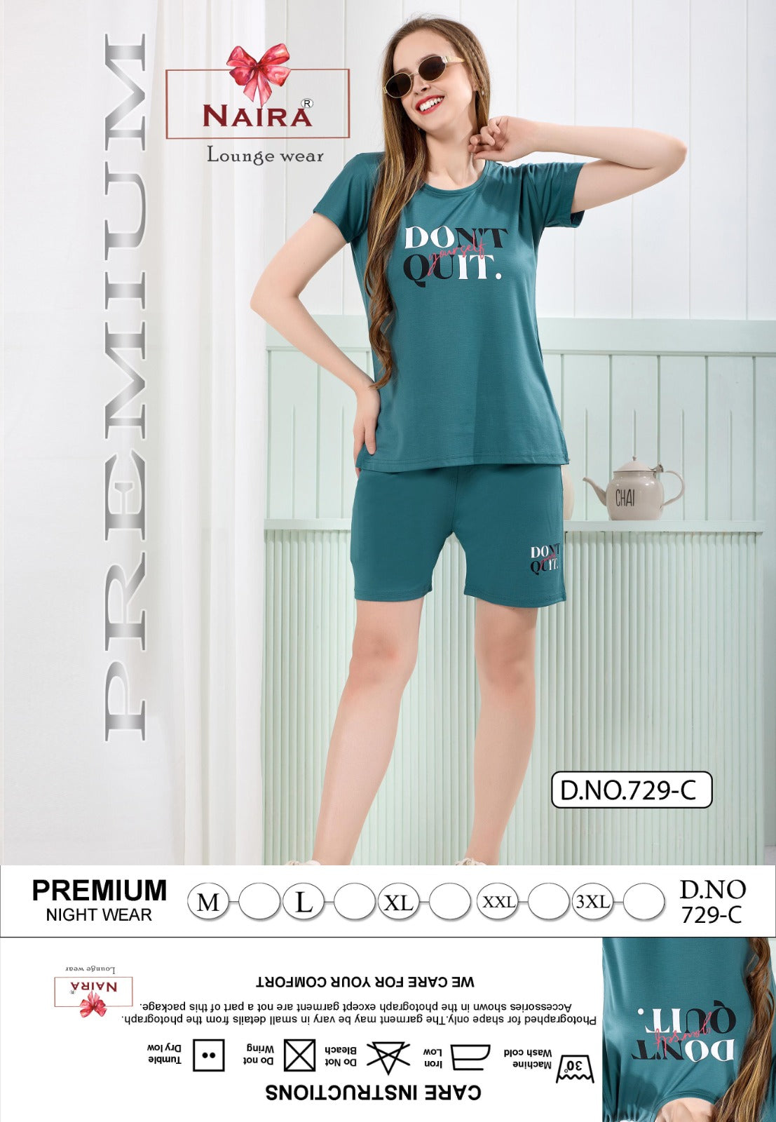Design 729 Kavyansika Tencil Shorts Night Suits Wholesaler India