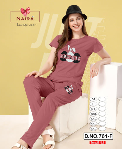 Design 761 Kavyansika Tencil Pyjama Night Suits Exporter Ahmedabad