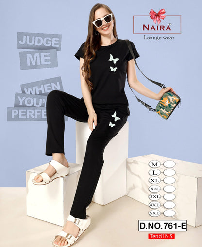 Design 761 Kavyansika Tencil Pyjama Night Suits Exporter Ahmedabad