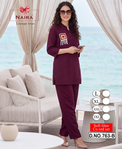 Design 763 Kavyansika Lilen Co Ord Set Wholesale Price