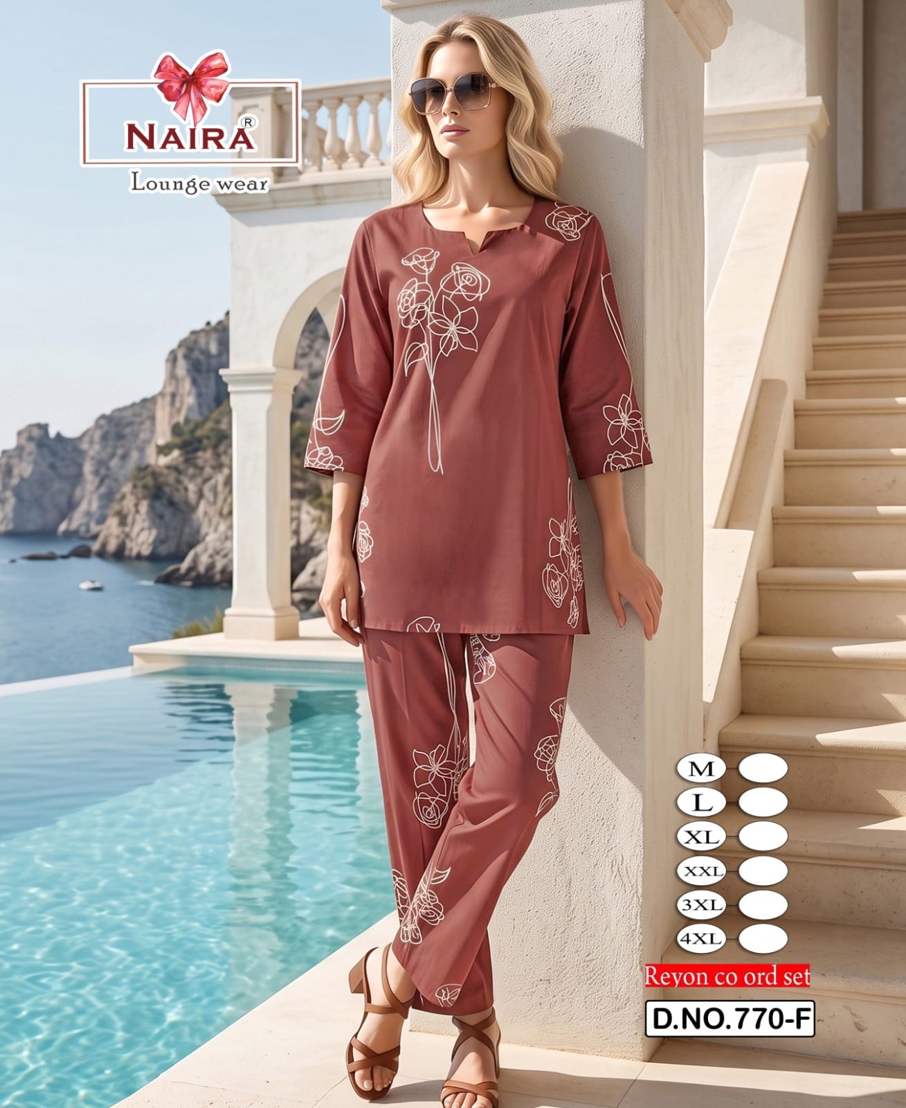 Design 770 Plus Size Kavyansika Rayon 22Kg Co Ord Set Supplier Ahmedabad