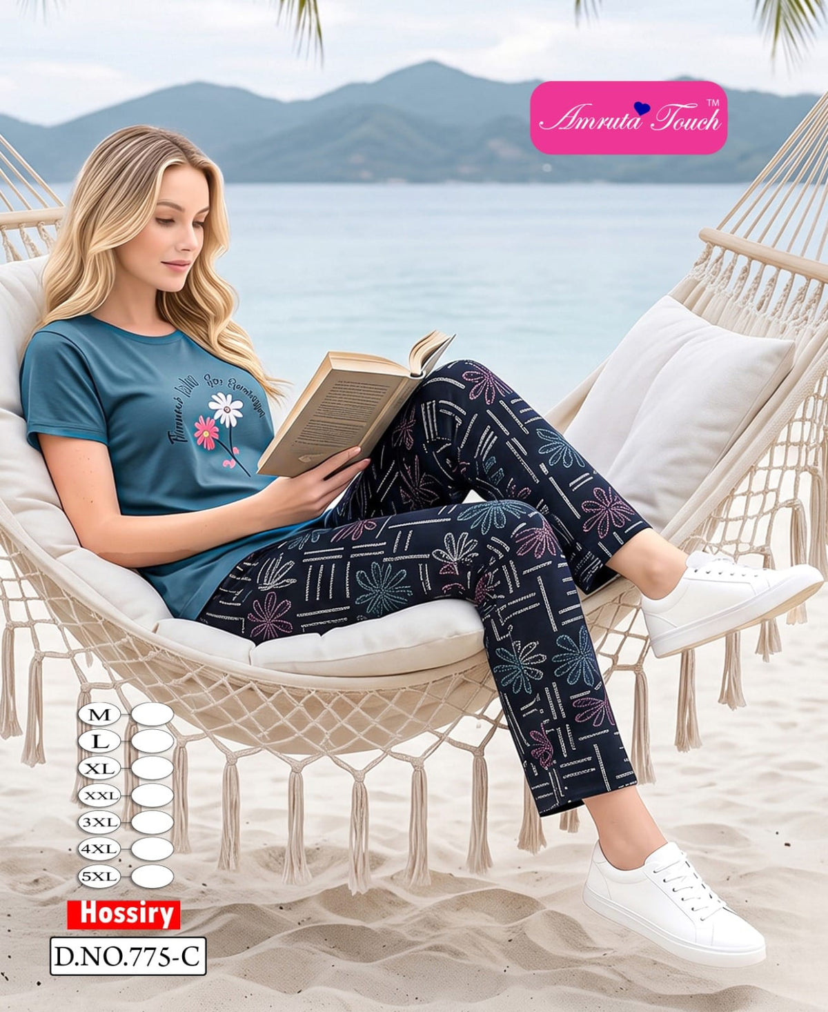 Design 775 Kavyansika Hosiery Cotton Pyjama Night Suits Supplier India