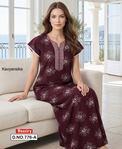 Design 776 Kavyansika Hosiery Night Gowns Supplier