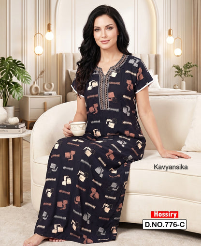 Design 776 Kavyansika Hosiery Night Gowns Supplier