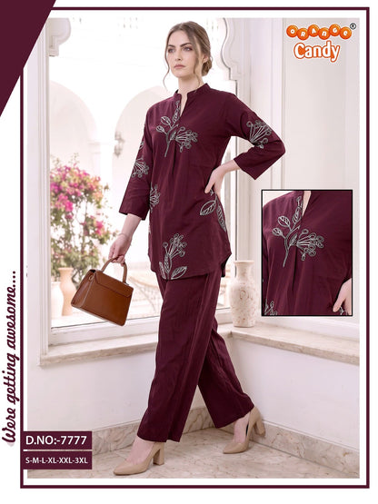 Design 7777 Orange Candy Co Ord Set Wholesaler India