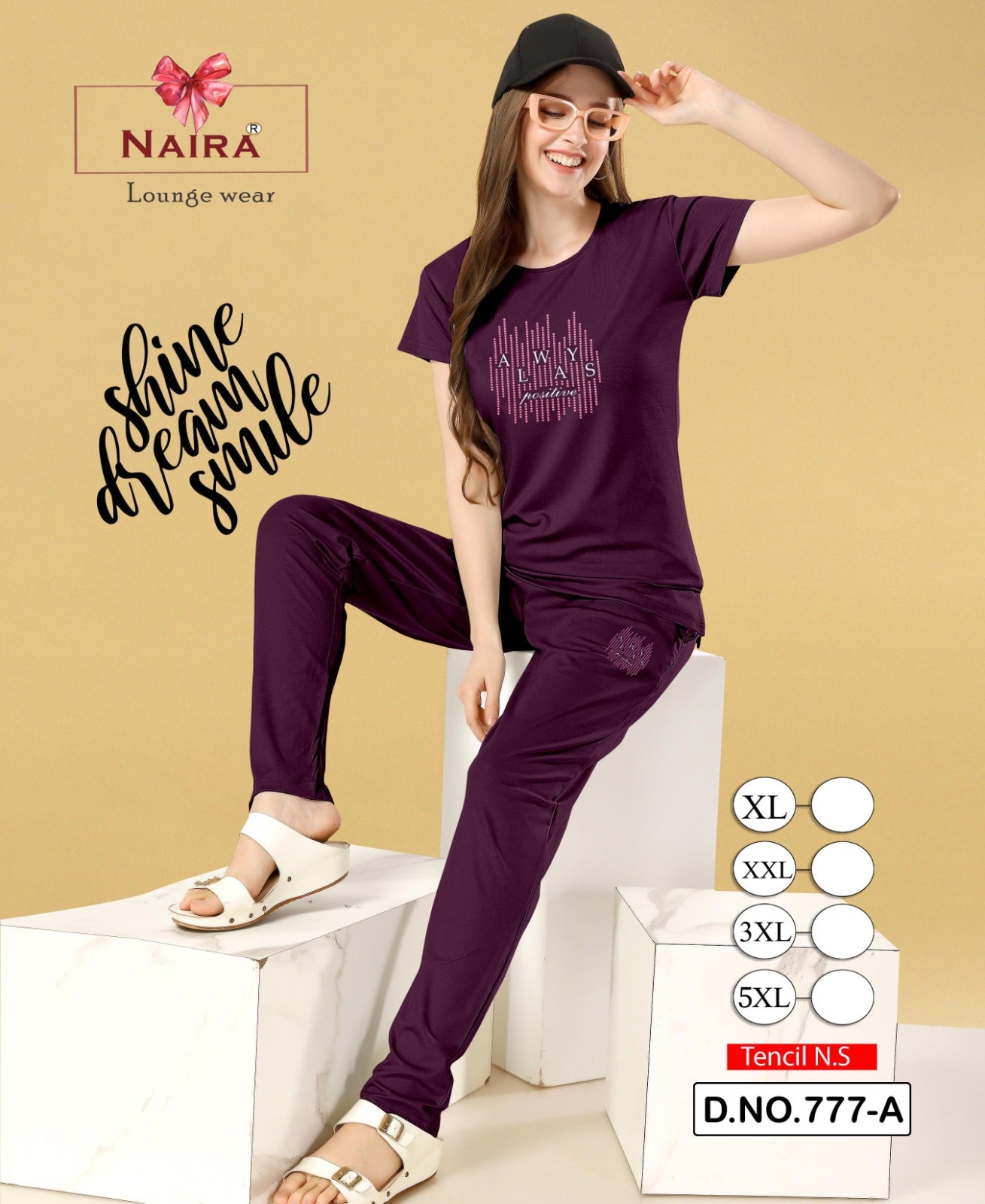Design 777 Naira Kavyansika Tencil Pyjama Night Suits Wholesaler