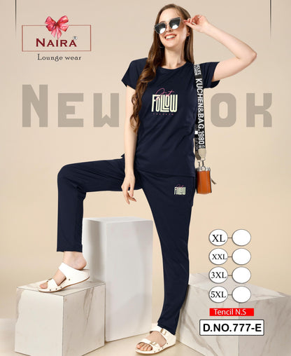 Design 777 Naira Kavyansika Tencil Pyjama Night Suits Wholesaler