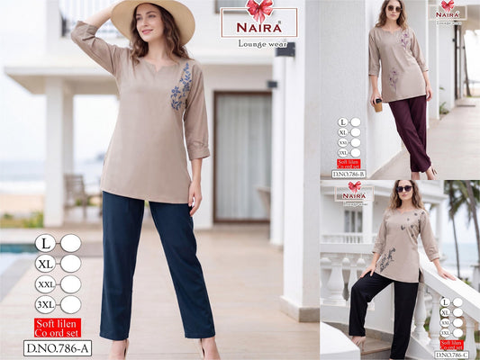 Design 786 Kavyansika Lilen Co Ord Set Exporter India
