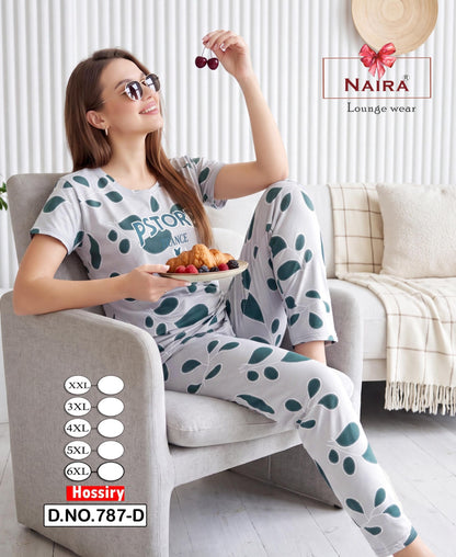 Design 787 Kavyansika Hosiery Pyjama Night Suits Supplier Ahmedabad