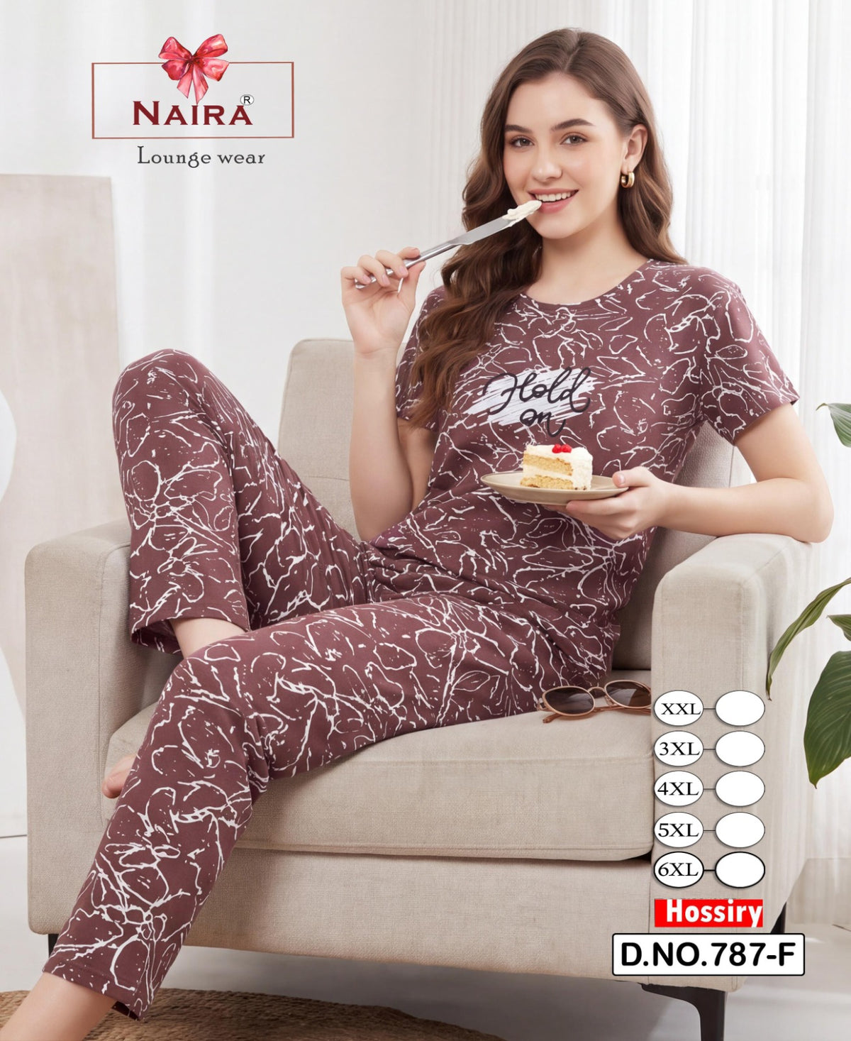 Design 787 Kavyansika Hosiery Pyjama Night Suits Supplier Ahmedabad