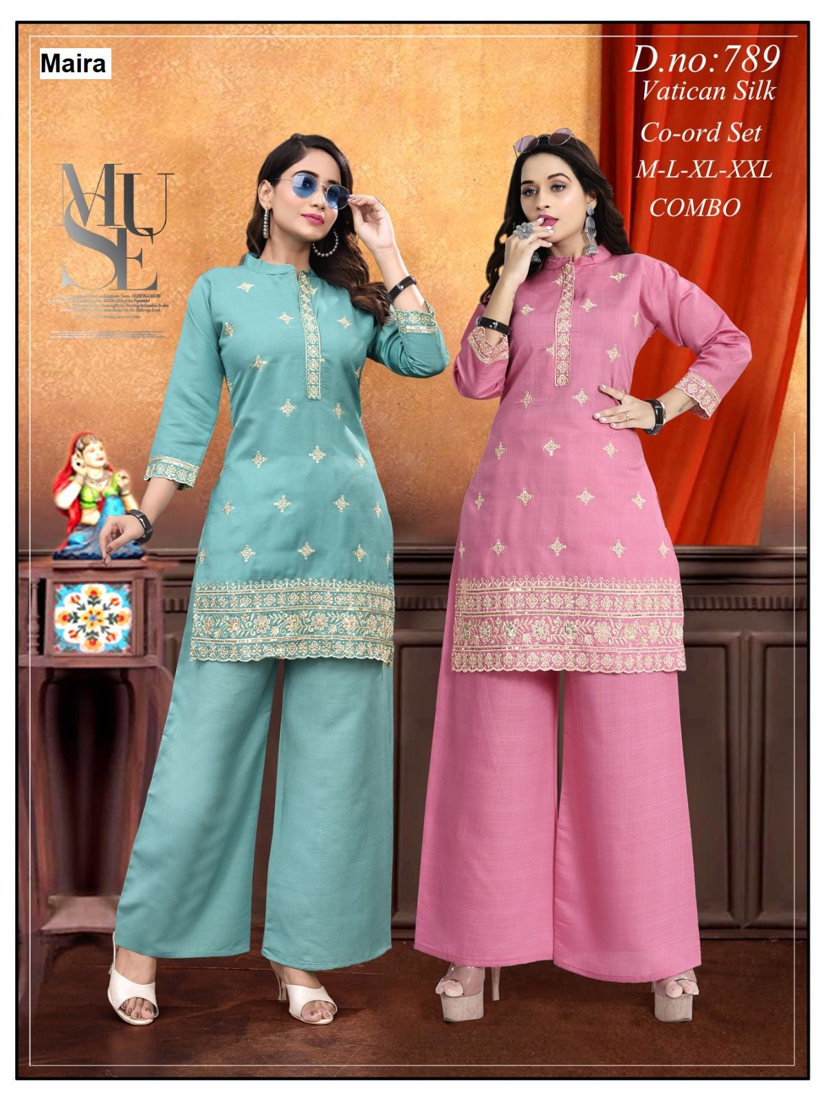 Design 788-791 Maira Vetican Co Ord Set Exporter Gujarat