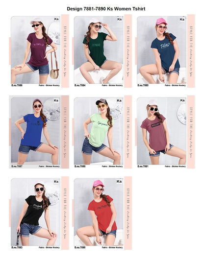 Design 7881-7890 Ks Hosiery Women Tshirt Wholesaler