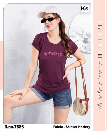 Design 7881-7890 Ks Hosiery Women Tshirt Wholesaler