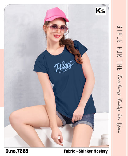 Design 7881-7890 Ks Hosiery Women Tshirt Wholesaler