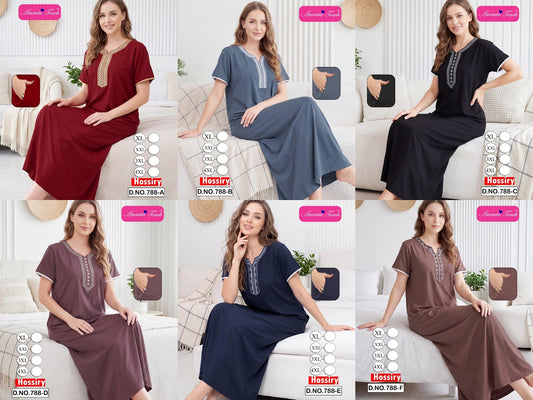 Design 788 Kavyansika Hosiery Night Gowns Wholesaler Gujarat