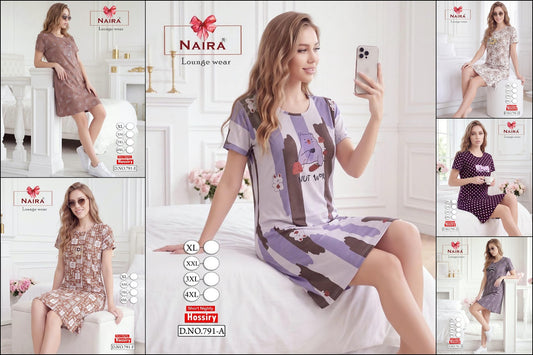 Design 791 Kavyansika Hosiery Short Night Gown Wholesale Rate