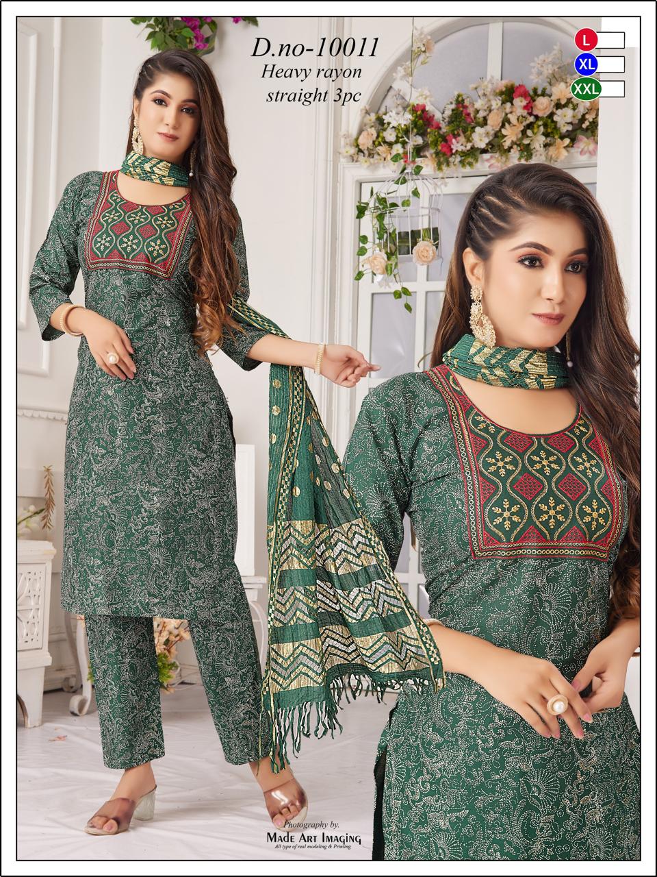 Design 7 Globe Heavy Rayon Readymade Pant Style Suits