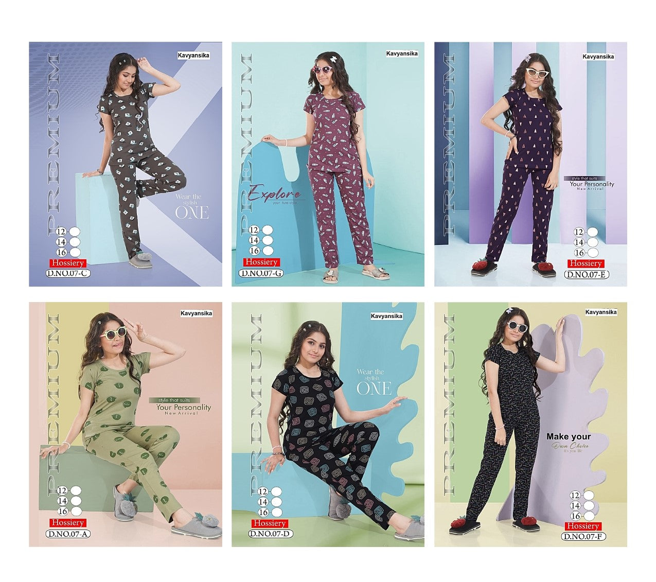 Design 7 Kavyansika Hosiery Cotton Girls Night Suits Wholesaler