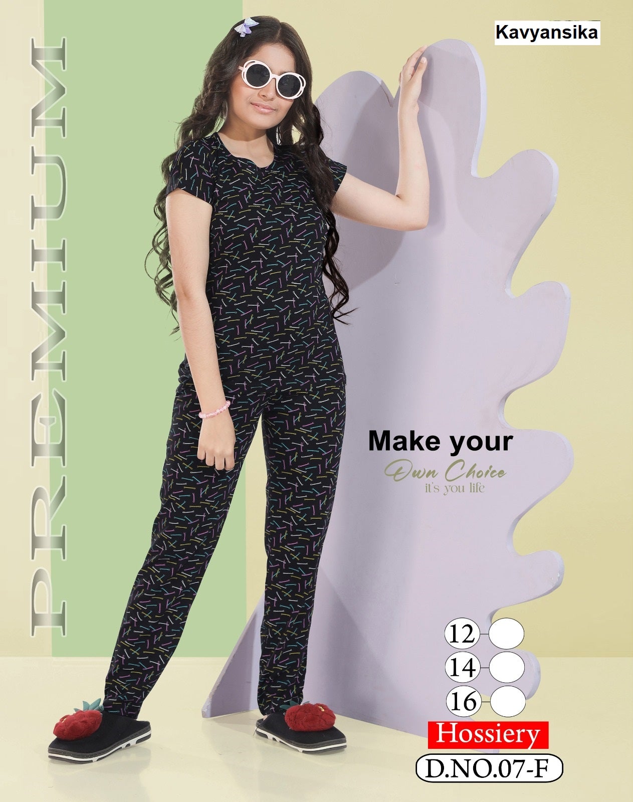Design 7 Kavyansika Hosiery Cotton Girls Night Suits Wholesaler