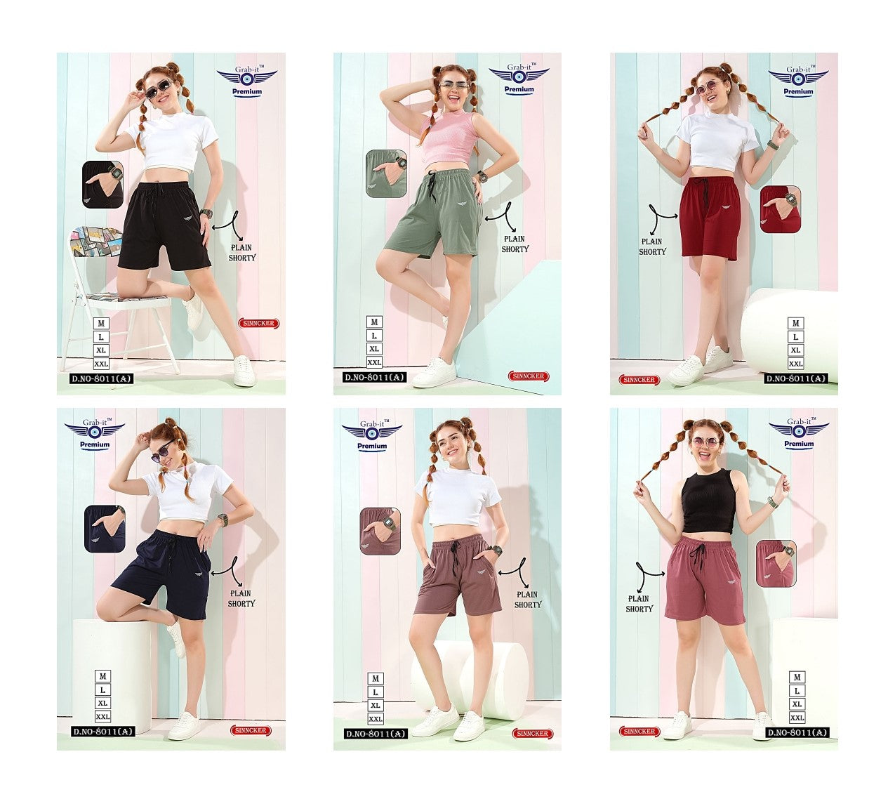 Design 8011 A Grab It Sinker Women Shorts Supplier Gujarat