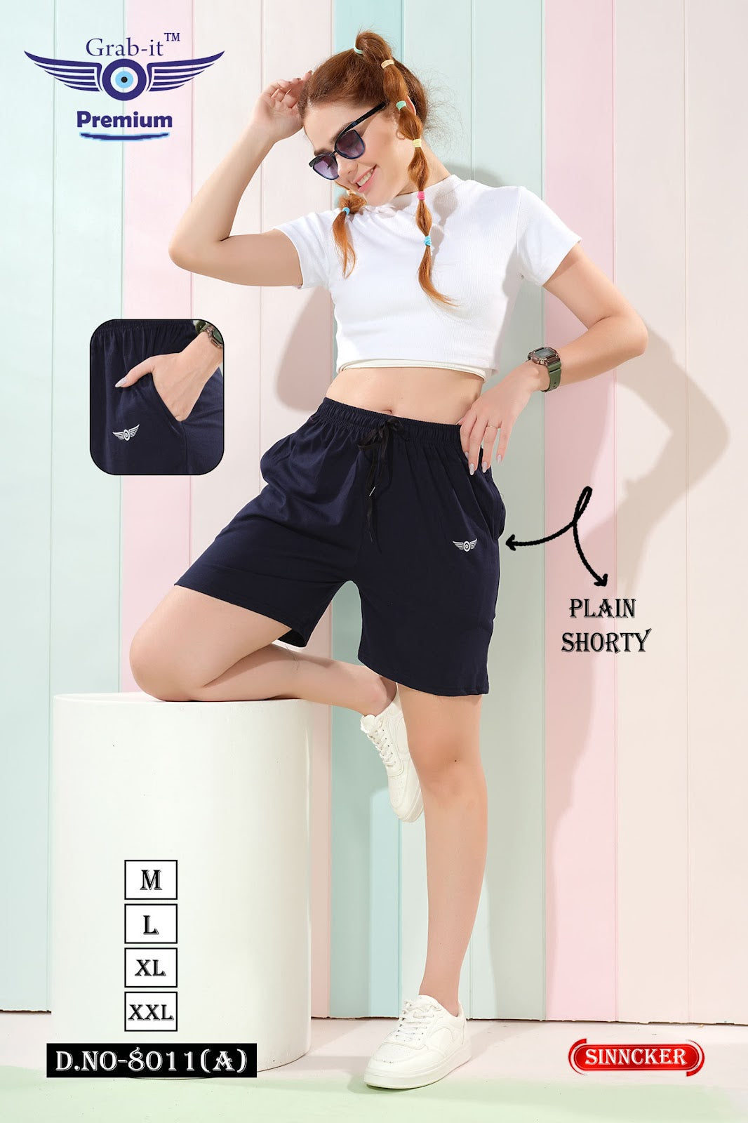 Design 8011 A Grab It Sinker Women Shorts Supplier Gujarat