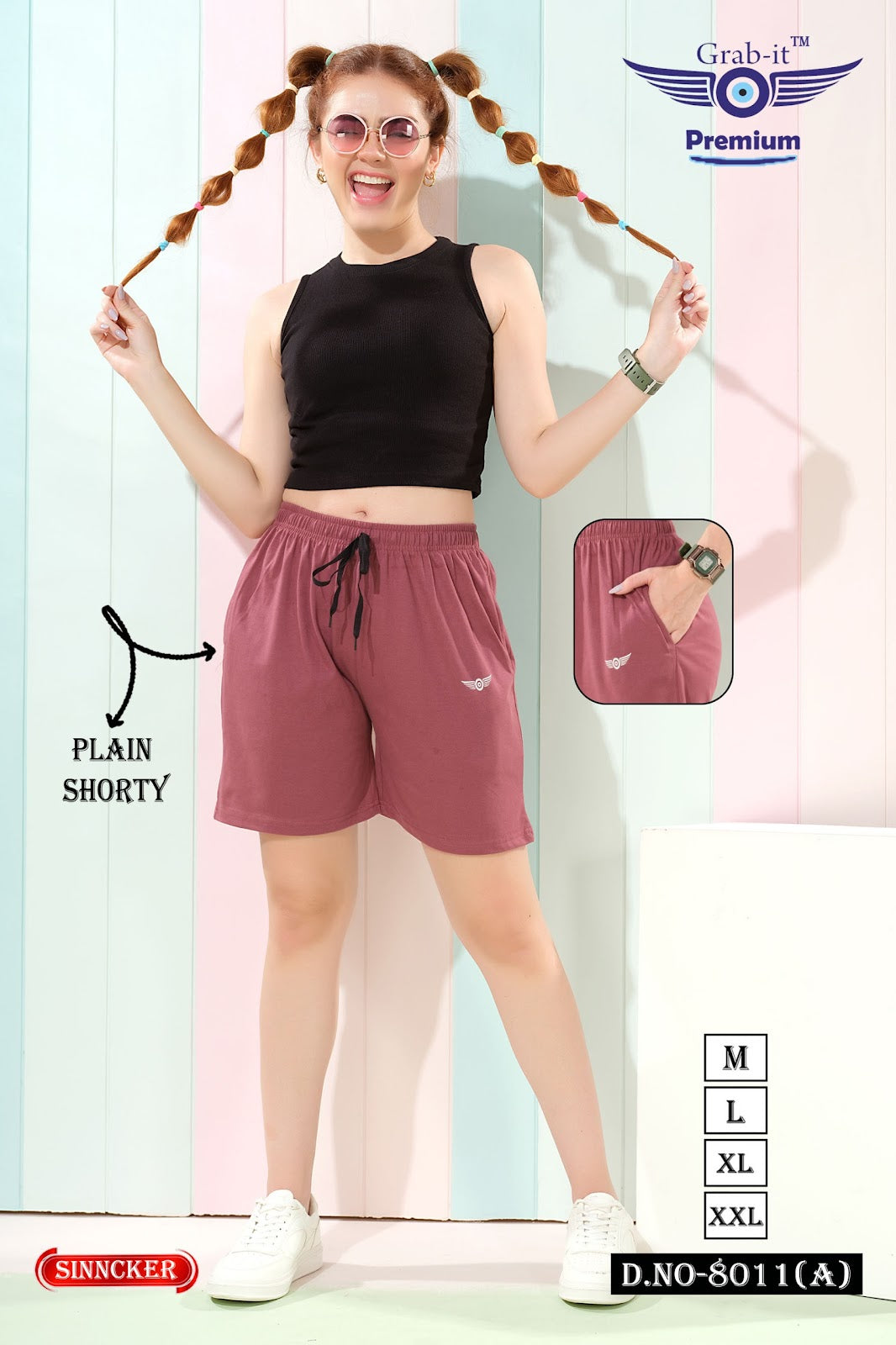 Design 8011 A Grab It Sinker Women Shorts Supplier Gujarat