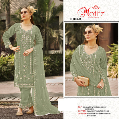 Design 808 Motifz Organza Pakistani Salwar Suits Wholesaler India
